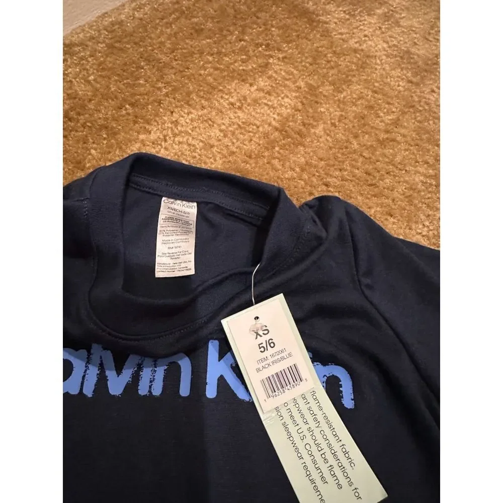 NEW Calvin Klein Boys 3 Piece Pajama Set (Top, Pants, Shorts) Size XS 5//6
